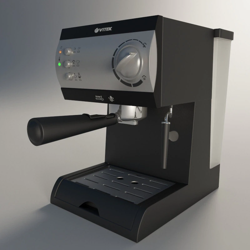 S00076 Espresso Coffee Machine VT-1511 3D Model .c4d .max .obj .3ds .fbx .stl .blend 