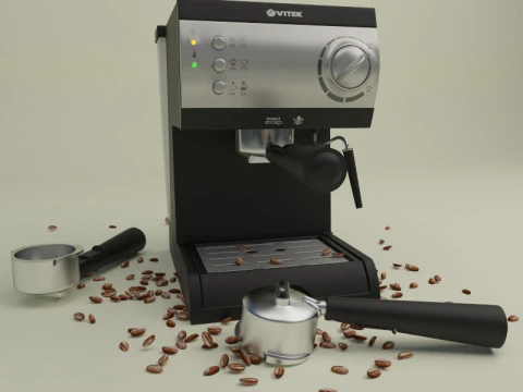 S00076 Espresso Coffee Machine VT-1511 3D Model