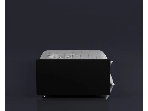 S00059 Modern Upholstered Bed with Realistic Bedding 3D Model