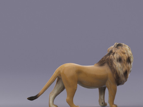S00054 यथार्थवादी अफ़्रीकी शेर की मूर्ति लोपोली 3D मॉडल