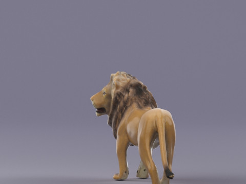 S00054 यथार्थवादी अफ़्रीकी शेर की मूर्ति लोपोली 3D मॉडल