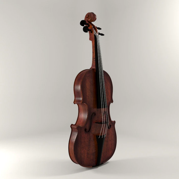 S00045 Realistic Classical Violin 3D Model .c4d .max .obj .3ds .fbx .stl .blend 