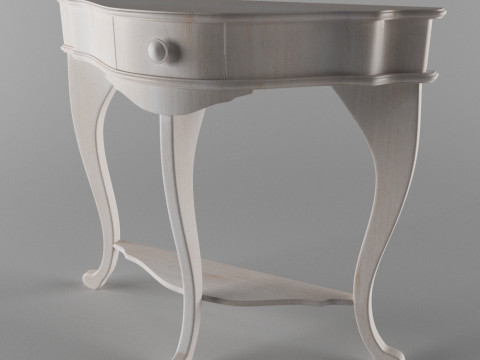 S00047 Klassischer Konsolentisch aus Holz 3D Modell