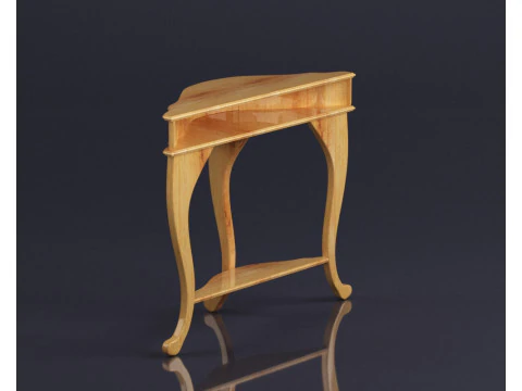S00047 Classic Wooden Console Table 3D Model