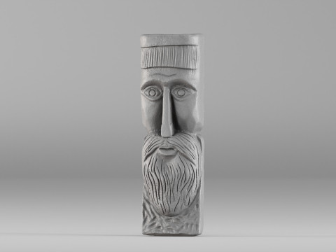 S00073 Antikes geschnitztes Holzmaskenfragment 3dp 3D Druckmodell