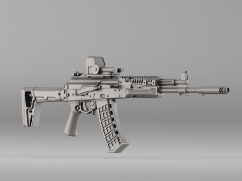 S00097 Сучасна тактична штурмова гвинтівка Реалістичний реквізит 3D Принт Модель