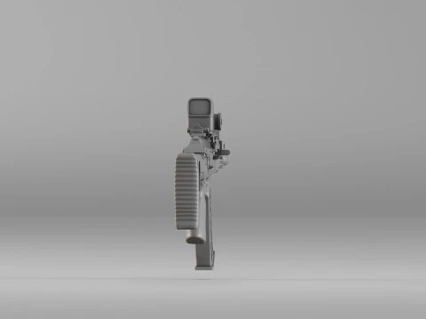 S00097 Modern Tactical Assault Rifle Realistic Prop 3D Print Model