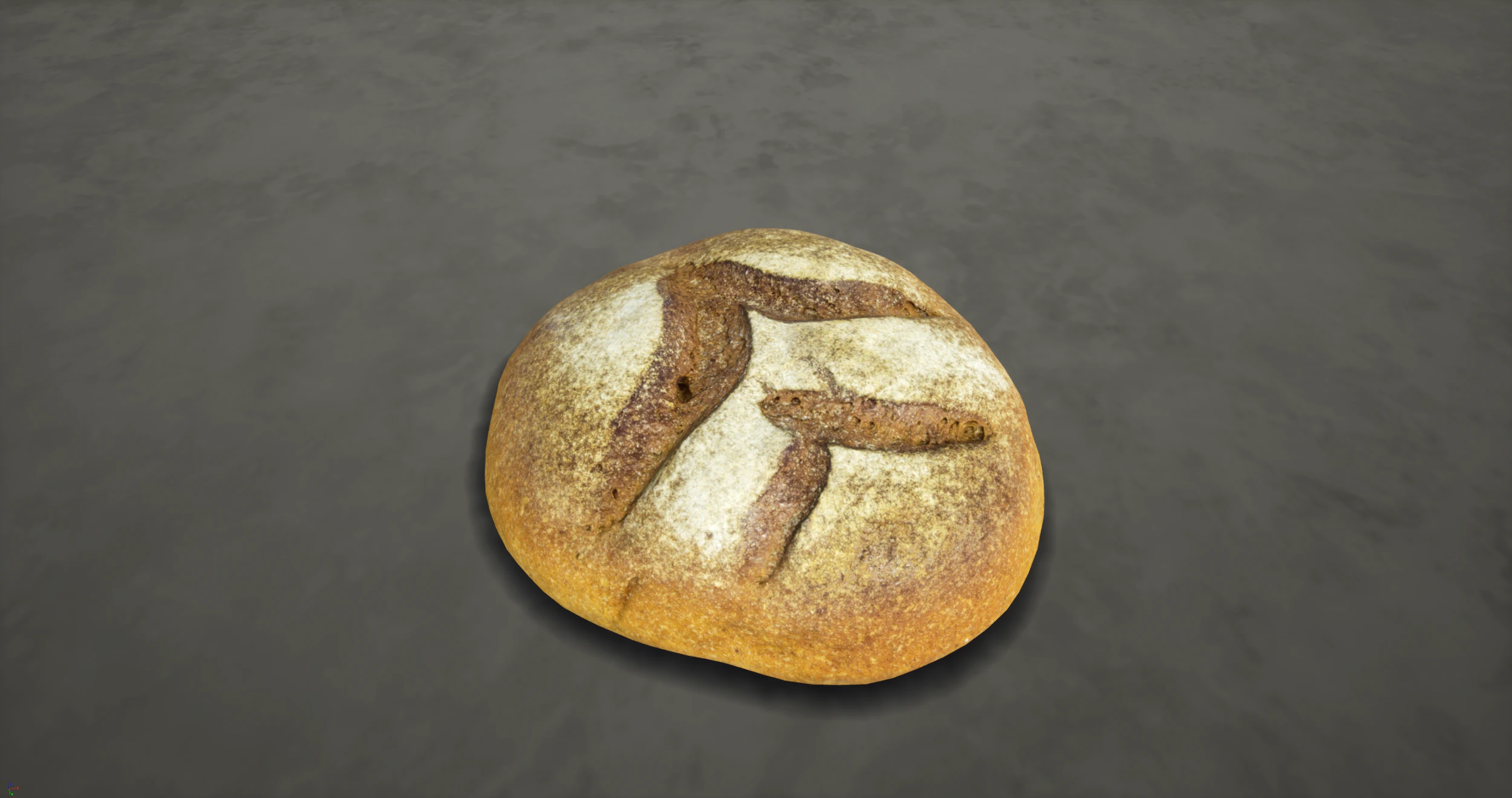 S00003 Rustic Artisan Bread Loaf 3D Model .c4d .max .obj .3ds .fbx .stl .blend 