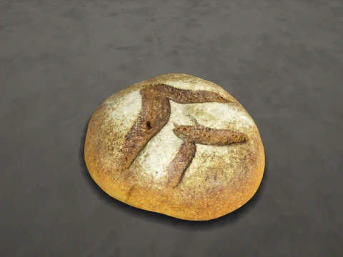 S00003 Rustiek ambachtelijk brood 3D Model