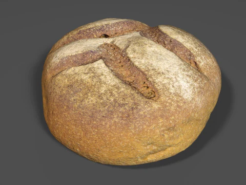 S00003 Rustic Artisan Bread Loaf 3D Model