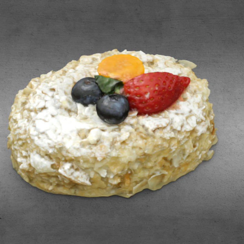 S00002 新鲜浆果奶油分层甜点蛋糕 3D 模型 .c4d .max .obj .3ds .fbx .stl .blend 