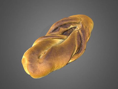 S00007 Pane Rustico Intrecciato Modello 3D