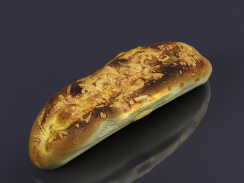 S00008 Rustic Baked Bread Loaf 3D Model