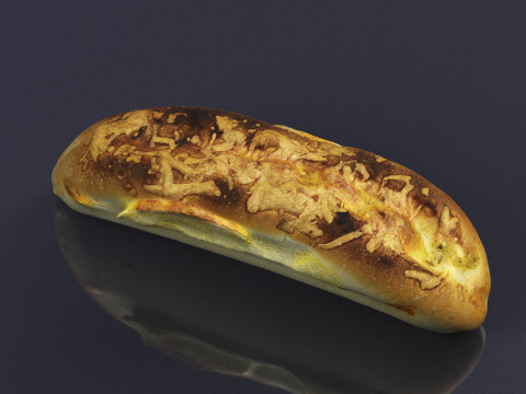 S00008 Rustic Baked Bread Loaf 3D Model