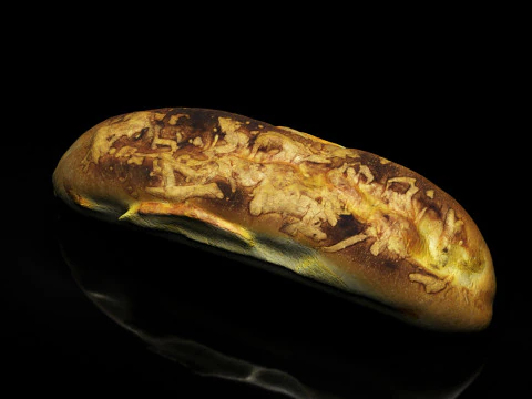 S00008 Rustic Baked Bread Loaf 3D Model