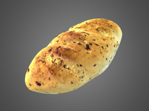 S00009 Gezaaid rustiek brood 3D Model