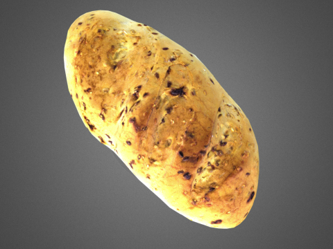 S00009 Seeded Rustic Bread Loaf 3D Model