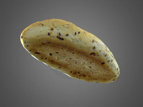 S00009 Seeded Rustic Bread Loaf 3D Model