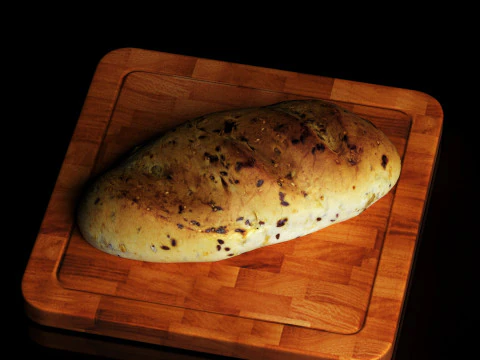 S00009 Seeded Rustic Bread Loaf 3D Model