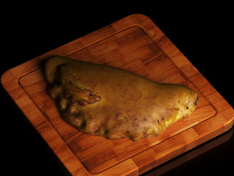 S00010 Rustic Hand-Baked Bread Loaf 3D Model