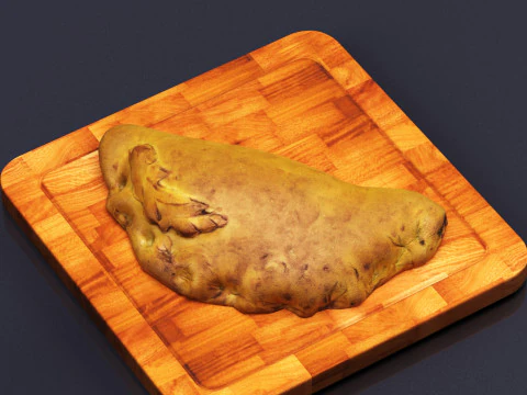 S00010 Rustic Hand-Baked Bread Loaf 3D Model