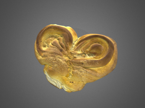 S00012 Herzförmiges Wirbelbrot 3D Modell