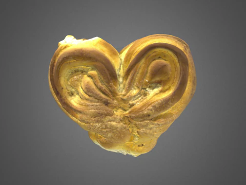 S00012 Heart-Shaped Swirl Bread 3D Model