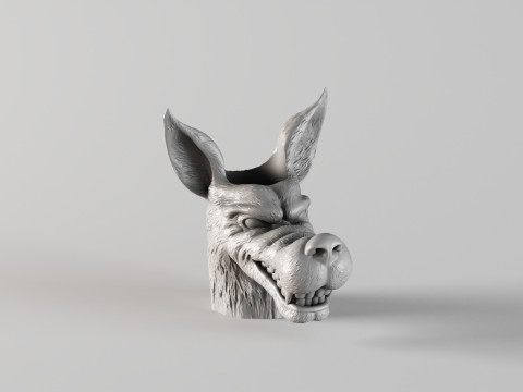 001686 Nakładka na długopis z głową wilka Model do druku 3D