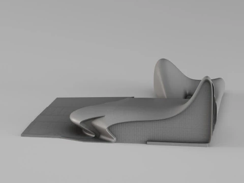 001688 Parametric Pavilion - Sculptural Architectural Form 3D Print Model