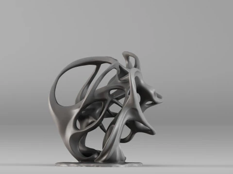 001689 Continuum Object Sculptural Table Form 3D Print Model