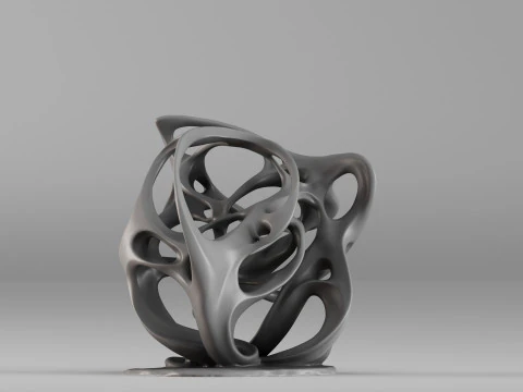 001689 Continuum Object Sculptural Table Form 3D Print Model