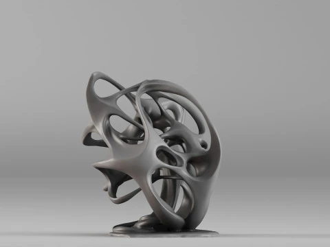 001689 Continuum Object Sculptural Table Form 3D Print Model