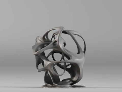 001689 Continuum Object Sculptural Table Form 3D Print Model