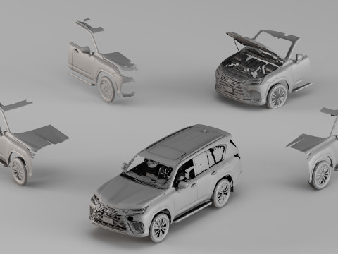 001694 レクサス LX600 SUV 生 3D スキャン モデル 3Dプリントモデル