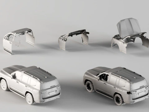001695 Toyota Land Cruiser LC300 SUV Raw 3D Scan 3D Print Model