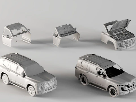 001695 Toyota Land Cruiser LC300 SUV Raw 3D Scan 3D Print Model