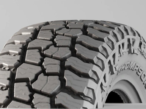 001696 オフロード全地形対応タイヤ生 3D スキャン 3Dプリントモデル