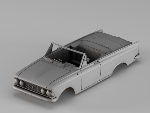 001699 クラシックコンバーチブル車体（別パーツ付き） 3Dプリントモデル