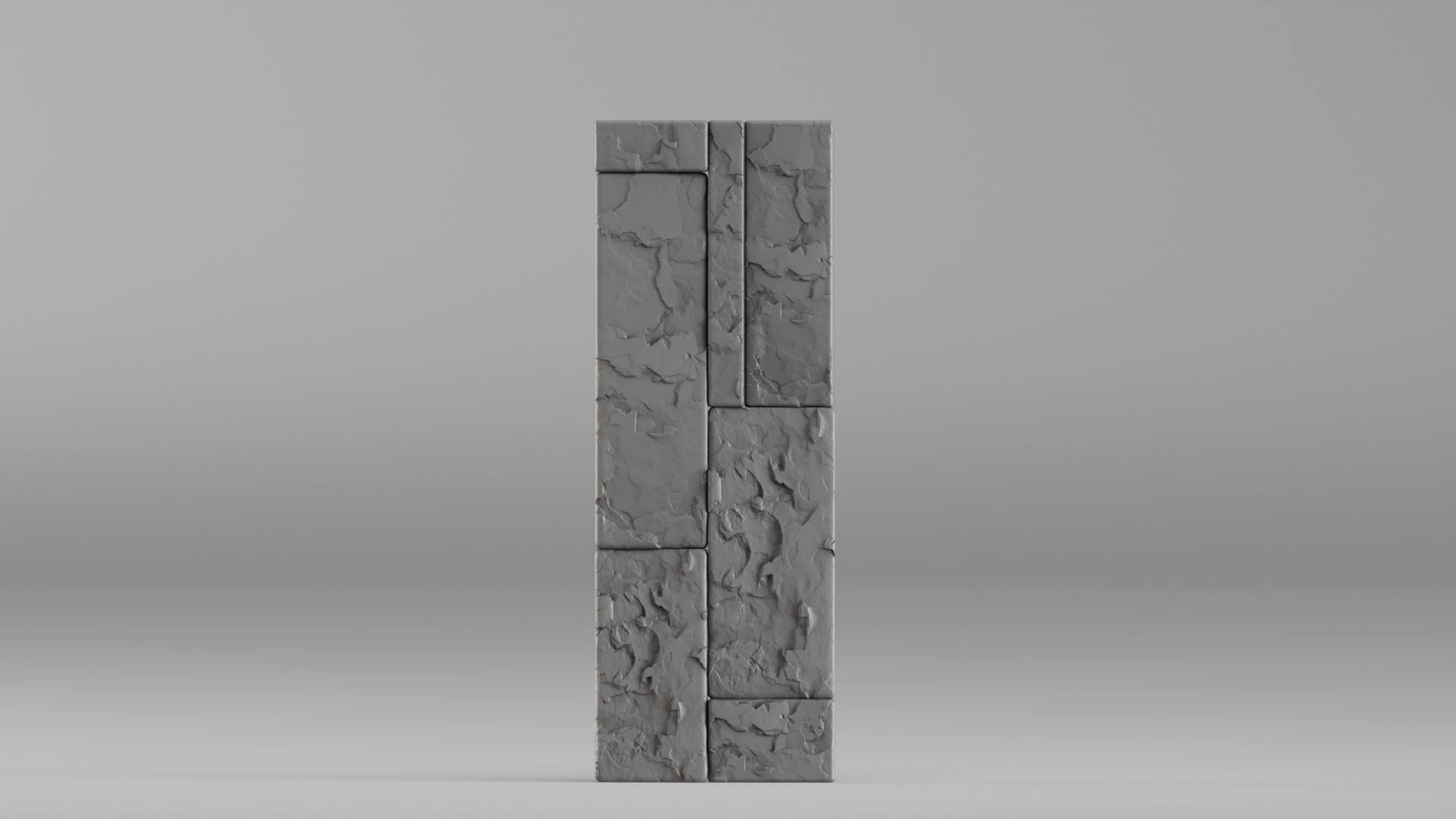 001709 Weathered Stone Wall Modular Blocks Panel 3D Scan 3D Print Model .c4d .max .obj .3ds .fbx .stl .blend 