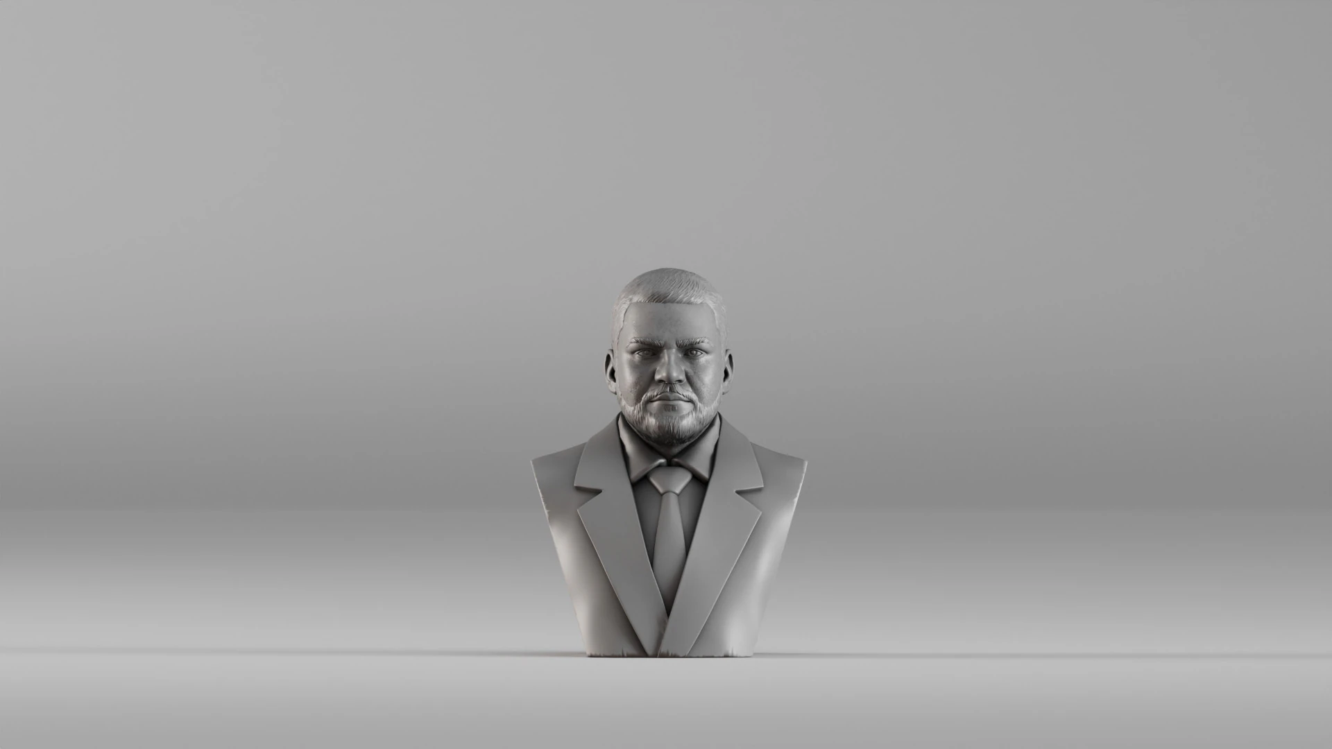 001712 Busto masculino realista con traje y corbata Escultura de retrato escaneado en 3D Modelo de impresión 3D .c4d .max .obj .3ds .fbx .stl .blend 