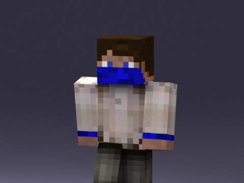 000445 Voxel-Charakter im Minecraft-Stil 3dp 3D Druckmodell