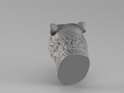 001713 Decorative Bear Head Sculpture 3D Print Model