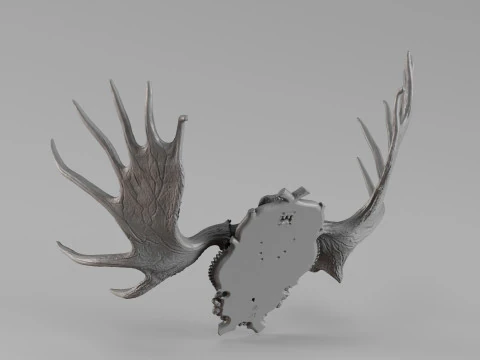 001721 Moose Skull with Antlers Raw 3D Scan 3D Print Model