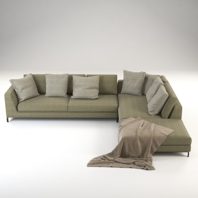 ray sofa corner 3Dモデル .c4d .max .obj .3ds .fbx .stl .blend 