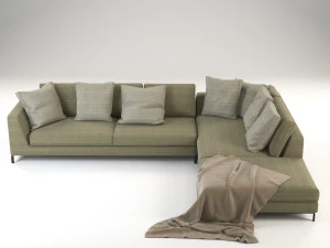 ray кутовий диван 3D Модель