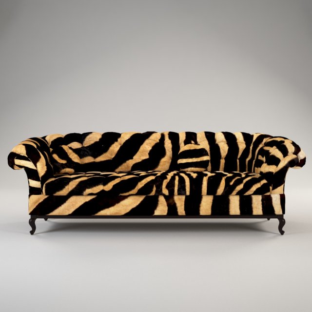 black sofa 3D Model .c4d .max .obj .3ds .fbx .stl .blend 