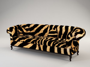 black sofa 3D Model