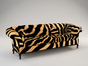 black sofa 3D Model