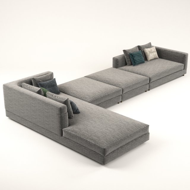 wise corner sofa 3D Model .c4d .max .obj .3ds .fbx .stl .blend 