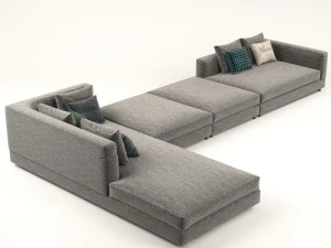 мудрий кутовий диван 3D Модель